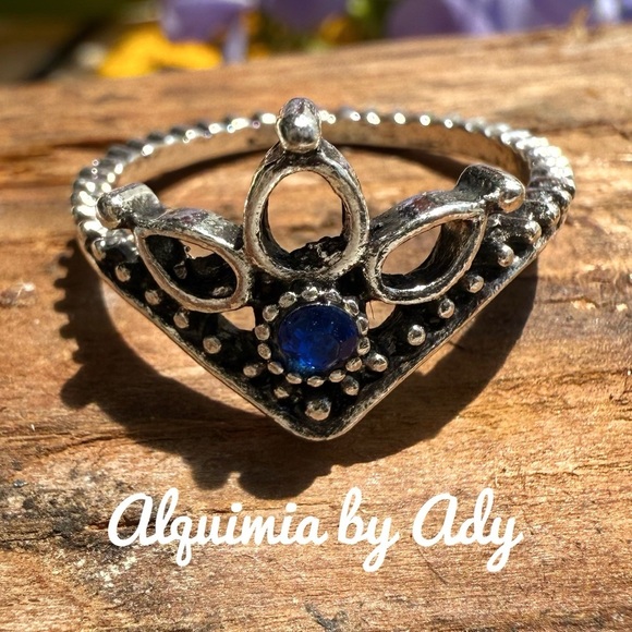 Alquimia Silver and Blue Ring - Picture 1 of 2